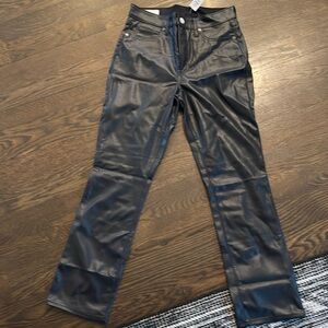 NWT Gap black faux leather pants